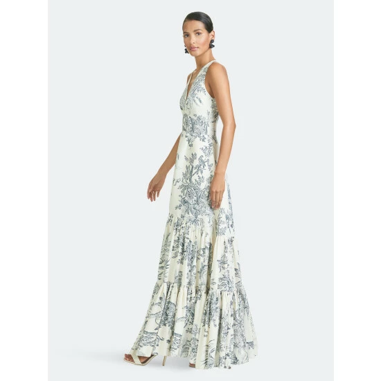 Sachin & Babi Rori Gown Dresses Grey/ivory Toile Print 2 Sachin & Babi Rori Gown Dresses Grey/ivory Toile Print - Image 2