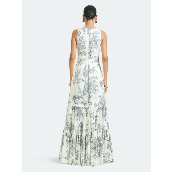 Sachin & Babi Rori Gown Dresses Grey/ivory Toile Print 3 Sachin & Babi Rori Gown Dresses Grey/ivory Toile Print - Image 3