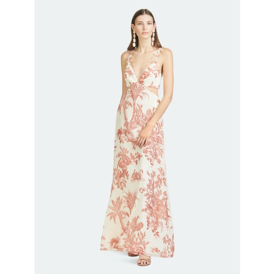 Sachin & Babi Hallie Dress Dresses Red/ivory Toile Print 1 Sachin & Babi Hallie Dress Dresses Red/ivory Toile Print
