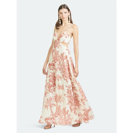 Sachin & Babi Hallie Dress Dresses Red/ivory Toile Print 3 Sachin & Babi Hallie Dress Dresses Red/ivory Toile Print - Image 3