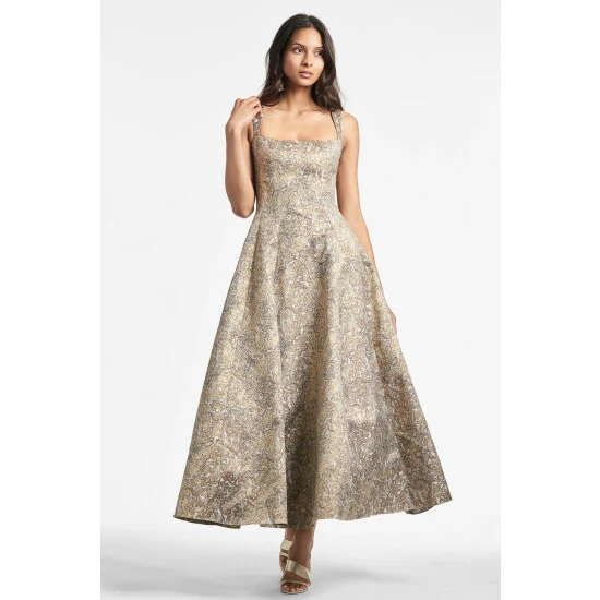 Sachin & Babi Audrey Gown Dresses Gilded Floral 2 Sachin & Babi Audrey Gown Dresses Gilded Floral - Image 2