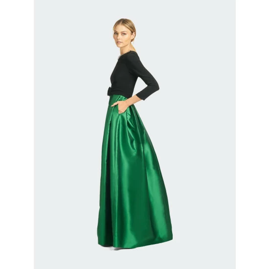 Sachin & Babi Desdemona Gown - Black/Emerald Dresses 2 Sachin & Babi Desdemona Gown - Black/Emerald Dresses - Image 2