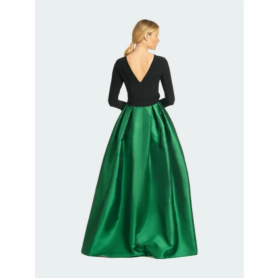 Sachin & Babi Desdemona Gown - Black/Emerald Dresses 3 Sachin & Babi Desdemona Gown - Black/Emerald Dresses - Image 3