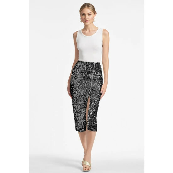 Sachin & Babi Talisa Skirt - Black Sequins Skirts 1 Sachin & Babi Talisa Skirt - Black Sequins Skirts