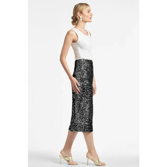 Sachin & Babi Talisa Skirt - Black Sequins Skirts 2 Sachin & Babi Talisa Skirt - Black Sequins Skirts - Image 2