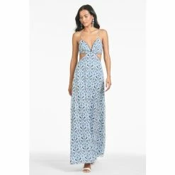 Sachin & Babi Heather Dress - Blue Vine Print Dresses