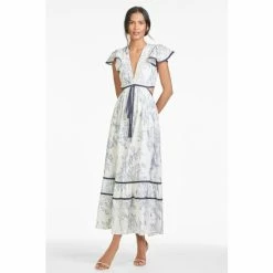 Sachin & Babi Georgia Dress - Grey/Ivory Toile Print Dresses