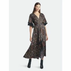 Sachin & Babi Jacynda Dress Dresses Black Swirl Motif Print