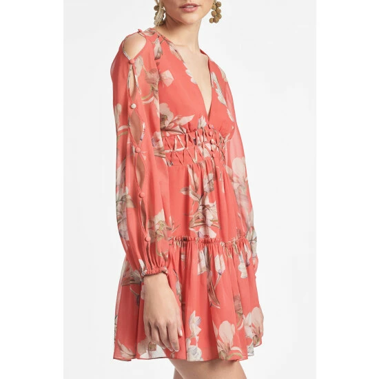 Sachin & Babi Keira Dress - Coral Venetia Petals Dresses 3 Sachin & Babi Keira Dress - Coral Venetia Petals Dresses - Image 3