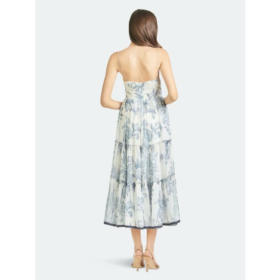 Sachin & Babi Dalia Dress Dresses Grey/ivory Toile Print 5 Sachin & Babi Dalia Dress Dresses Grey/ivory Toile Print - Image 5