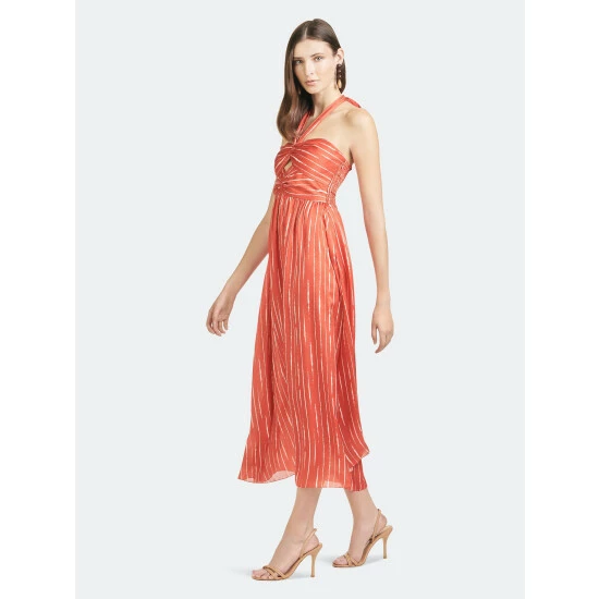 Sachin & Babi Reid Dress - Striped Orange Shibori Dresses 2 Sachin & Babi Reid Dress - Striped Orange Shibori Dresses - Image 2