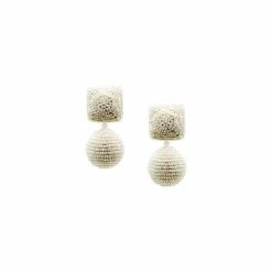 Sachin & Babi Lydia Earrings - Ivory Beads