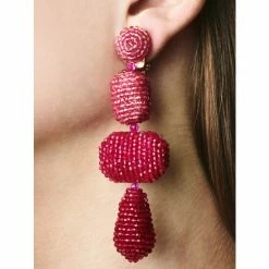 Sachin & Babi Josephine Beaded Earrings Raspberry Ombre -Sachin & Babi Shop unnamed file 515