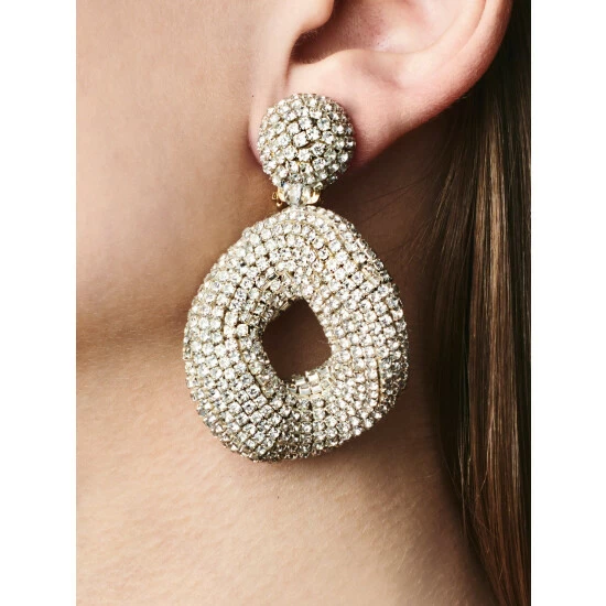 Sachin & Babi Kate Earrings Clear Crystal 2 Sachin & Babi Kate Earrings Clear Crystal - Image 2