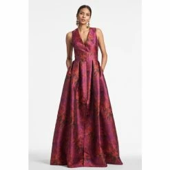 Sachin & Babi Shop 12 Sachin & Babi Brooke Gown - Raspberry Bouquet Multi Dresses