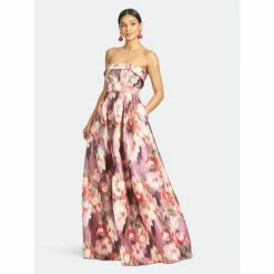 Sachin & Babi Brielle Gown Dresses Mauve Ikat Floral