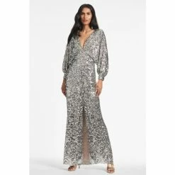 Sachin & Babi Gabby Gown - Silver Sequins Dresses
