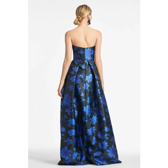 Sachin & Babi Ainsley Gown - Royal Blue Dalia Multi Dresses 5 Sachin & Babi Ainsley Gown - Royal Blue Dalia Multi Dresses - Image 5