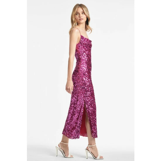 Sachin & Babi Sequin Sanza Dress - Hot Pink Dresses 3 Sachin & Babi Sequin Sanza Dress - Hot Pink Dresses - Image 3
