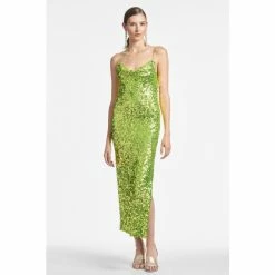 Sachin & Babi Sequin Sanza Dress - Chartreuse Dresses