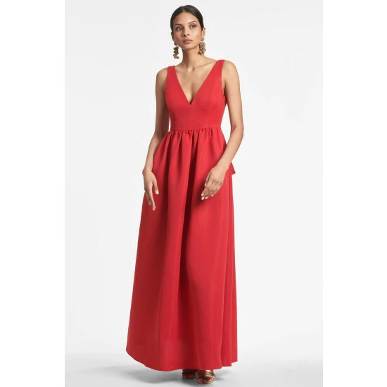Sachin & Babi Katrina Gown - Cherry Red Dresses 1 Sachin & Babi Katrina Gown - Cherry Red Dresses