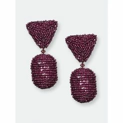 Sachin & Babi Chrystie Earrings Metallic Magenta