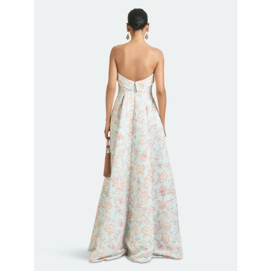 Sachin & Babi Brielle Gown Dresses Topaz Ikat Floral 3 Sachin & Babi Brielle Gown Dresses Topaz Ikat Floral - Image 3