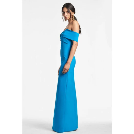 Sachin & Babi Bacall Gown - Ocean Blue Dresses 2 Sachin & Babi Bacall Gown - Ocean Blue Dresses - Image 2