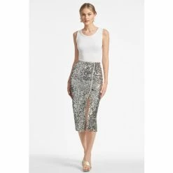 Sachin & Babi Talisa Skirt - Silver Sequins Skirts