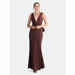 Sachin & Babi Topanga Gown Dresses Burgandy