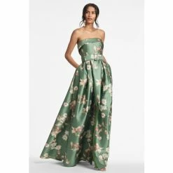 Sachin & Babi Shop 4 Sachin & Babi Brielle Gown - Olive Venetia Petals Dresses