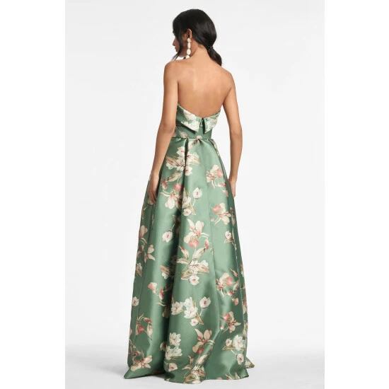 Sachin & Babi Brielle Gown - Olive Venetia Petals Dresses 3 Sachin & Babi Brielle Gown - Olive Venetia Petals Dresses - Image 3