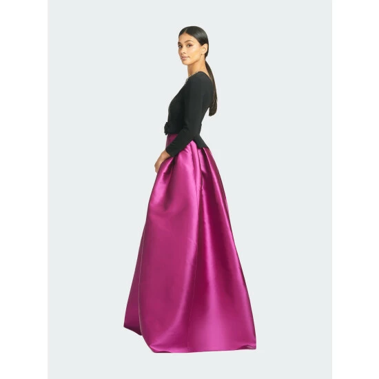 Sachin & Babi Desdemona Gown - Black/Magenta Dresses 2 Sachin & Babi Desdemona Gown - Black/Magenta Dresses - Image 2